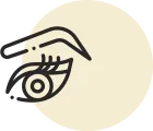 Illustration eines Auges mit langen Wimpern